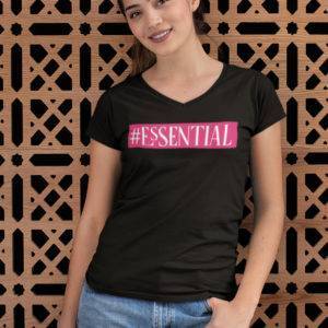 Essential Jersey Short Sleeve V-Neck Tee shop Tees TOPS